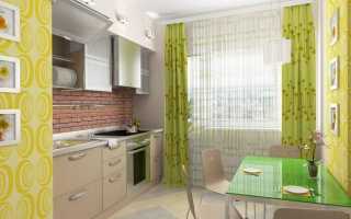 Освежите свою кухню: салатовые шторы в интерьере