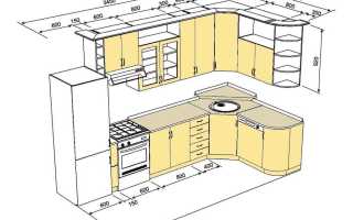 Как сделать чертеж угловой кухни с размерами своими руками