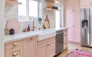 Кухня в розовых тонах: дизайн интерьера, 88 фото-идей