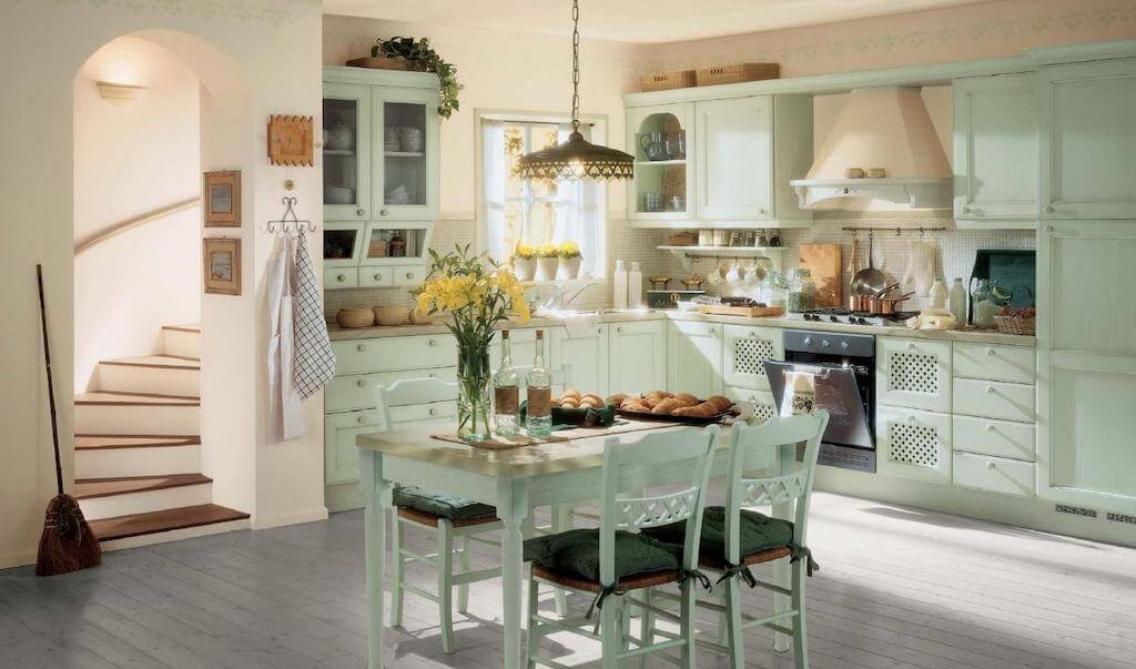Стиль прованс на кухне: постоянная романтика и уют (+75 фото красивых интерьеров)