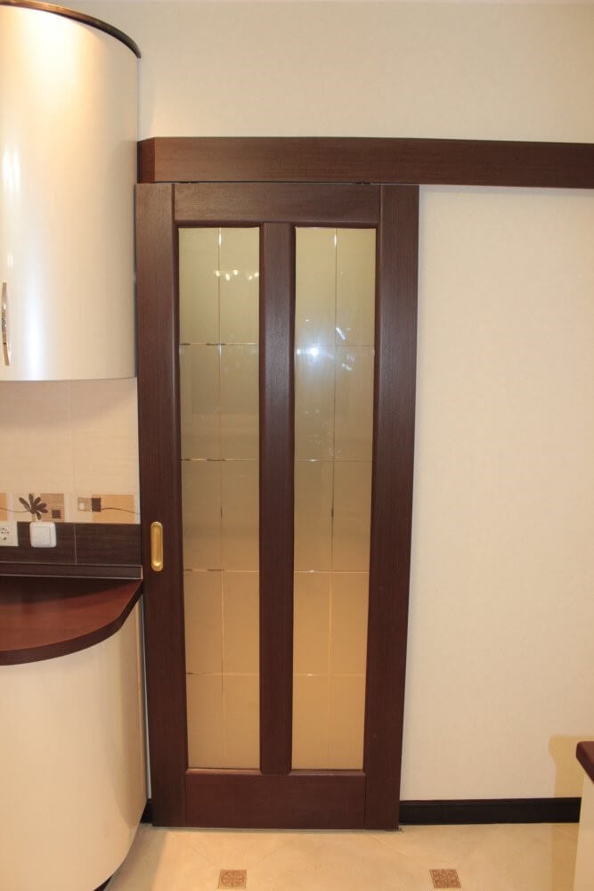 Раздвижные двери на кухню: купе, пенал, складные, маятниковые