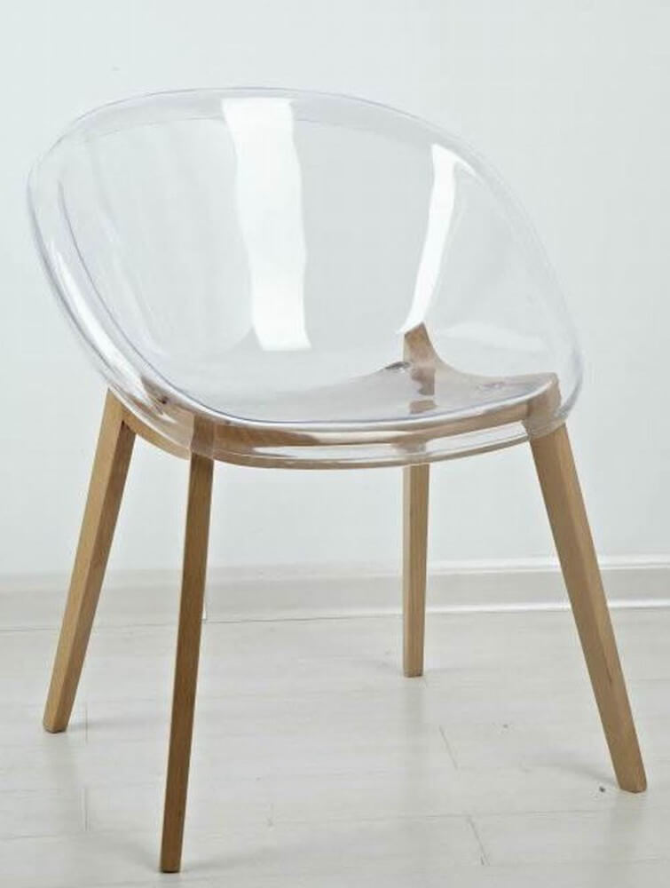 Прозрачные стулья в интерьере кухни: пластиковые, стеклянные (+40 фото)