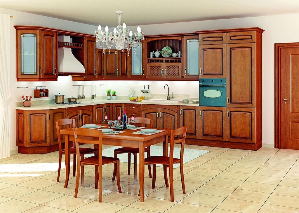 Деревянная кухня из массива в современном стиле: 135 фото-идей мебели, отделки и декора