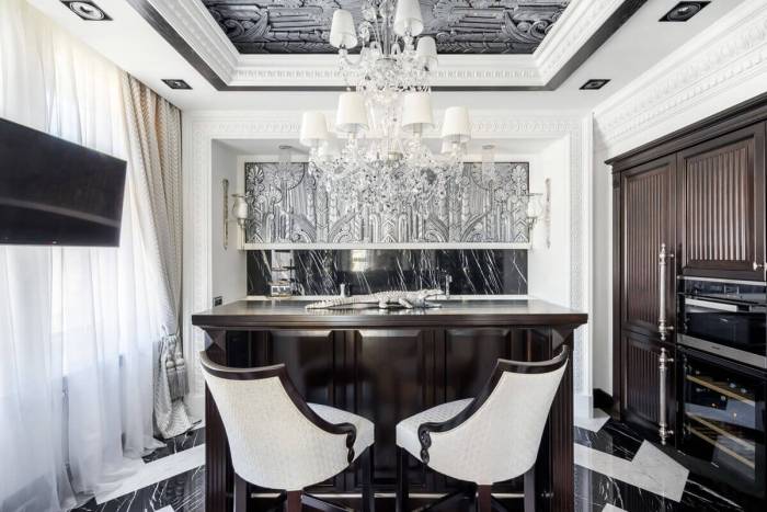 Геометрический шарм кухни в стиле арт-деко: руководство по дизайну (65 фото интерьеров)