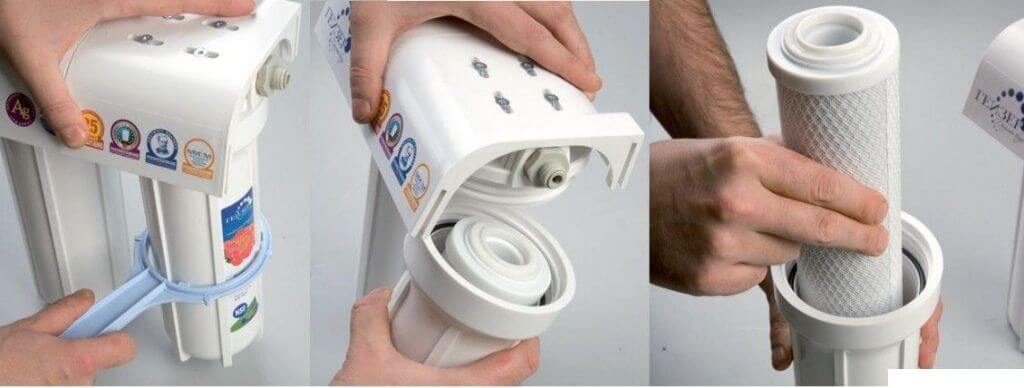 Как открутить фильтр для воды: в какую сторону, если не откручивается, с ключом и без