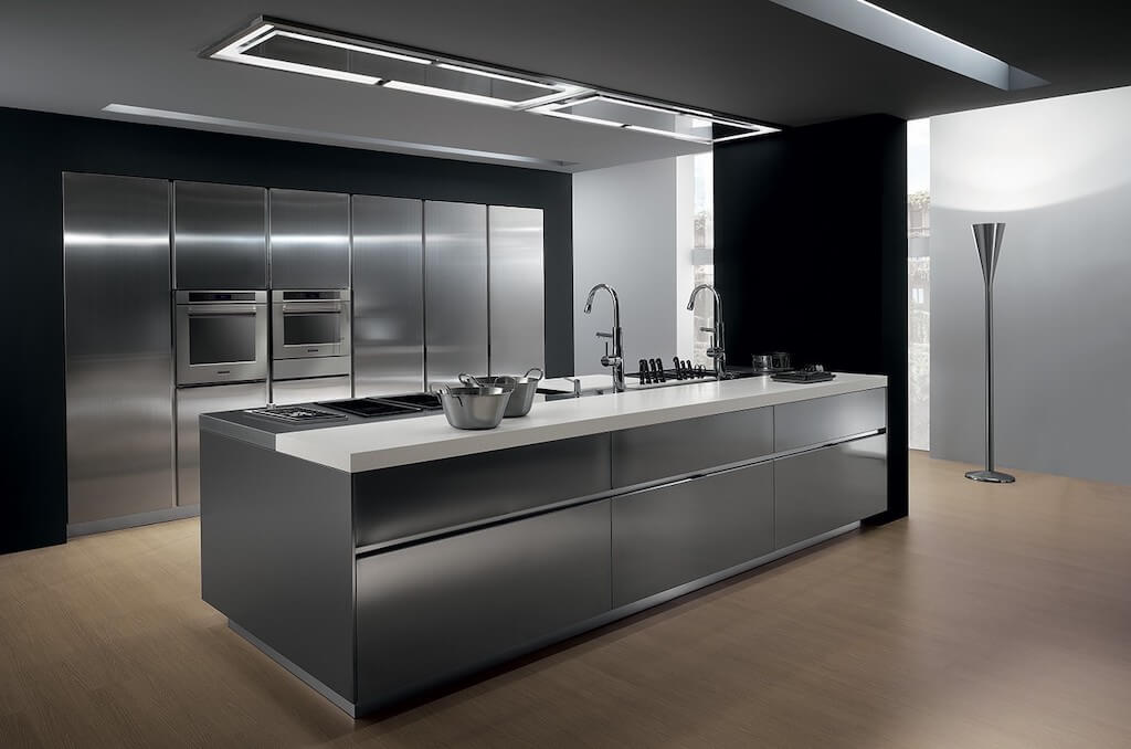 Кухня в стиле хай-тек — четкие советы по ремонту и дизайну (35 фото красивой и полезной геометрии в интерьере)