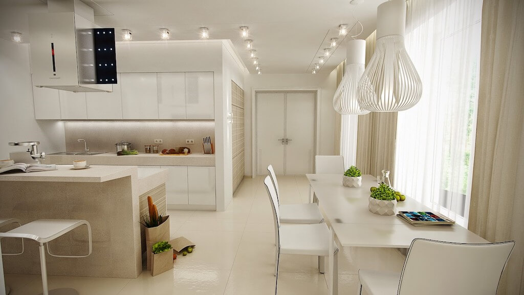 Современный дизайн кухни 12 кв. м (+ 80 фото интерьеров)