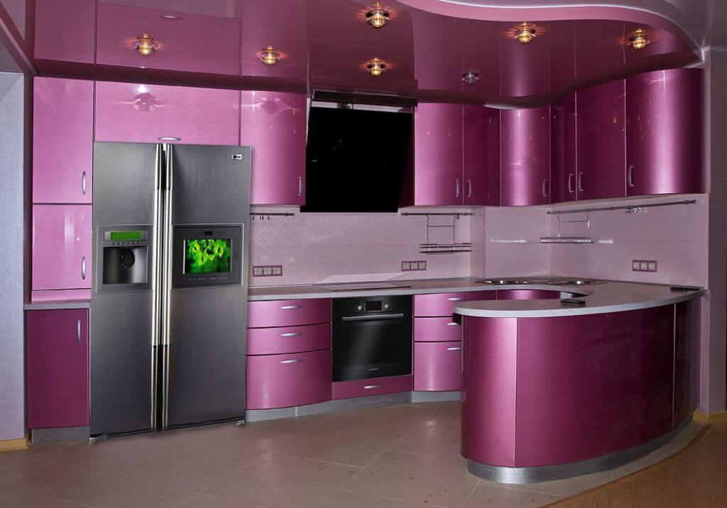 Кухня в розовых тонах: дизайн интерьера, 88 фото-идей