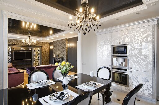 Геометрический шарм кухни в стиле арт-деко: руководство по дизайну (65 фото интерьеров)