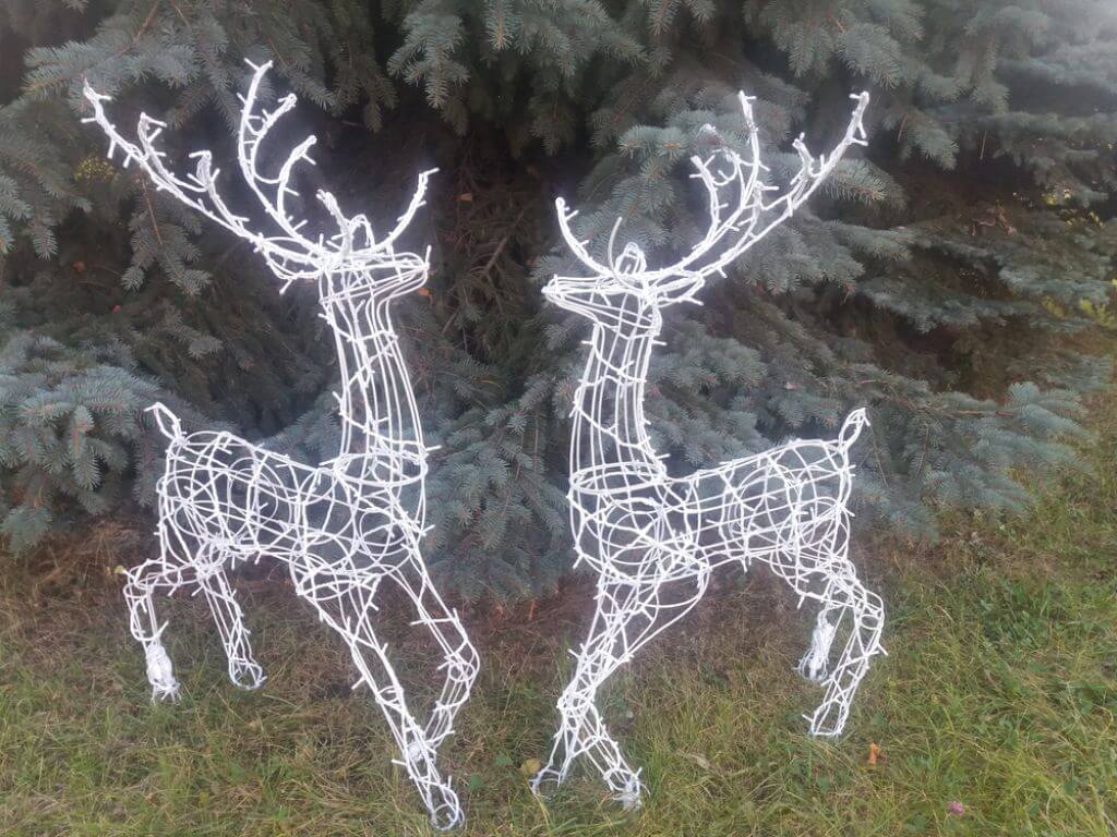 Как сделать светящиеся новогодние фигуры для улицы своими руками: мастер-класс с фото