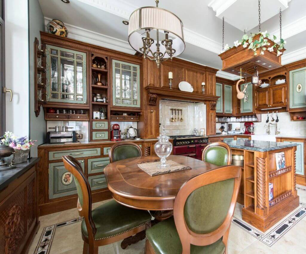 Дизайн кухни в английском стиле: викторианский шик в интерьере
