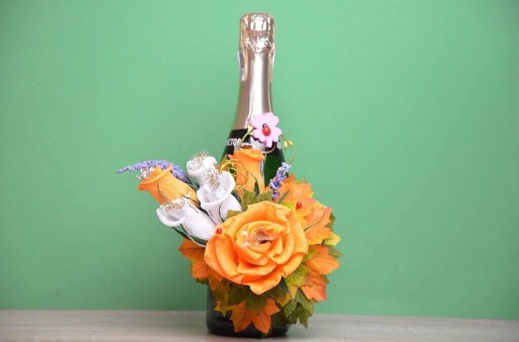 Декор бутылок к новому году своими руками: 20+ мастер-классов с фото