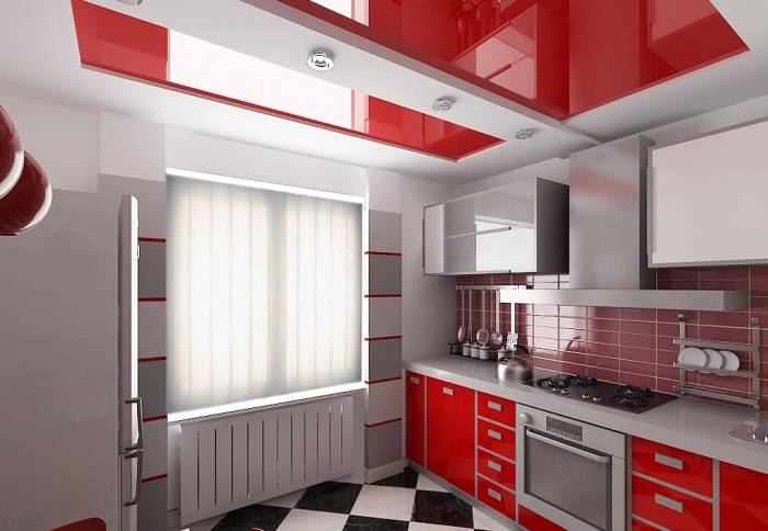 Какого цвета сделать натяжной потолок на кухне: популярные и необычные варианты