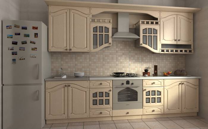 Глянцевая кухня в жемчужных цветах: ясень, олива, лен, лаванда