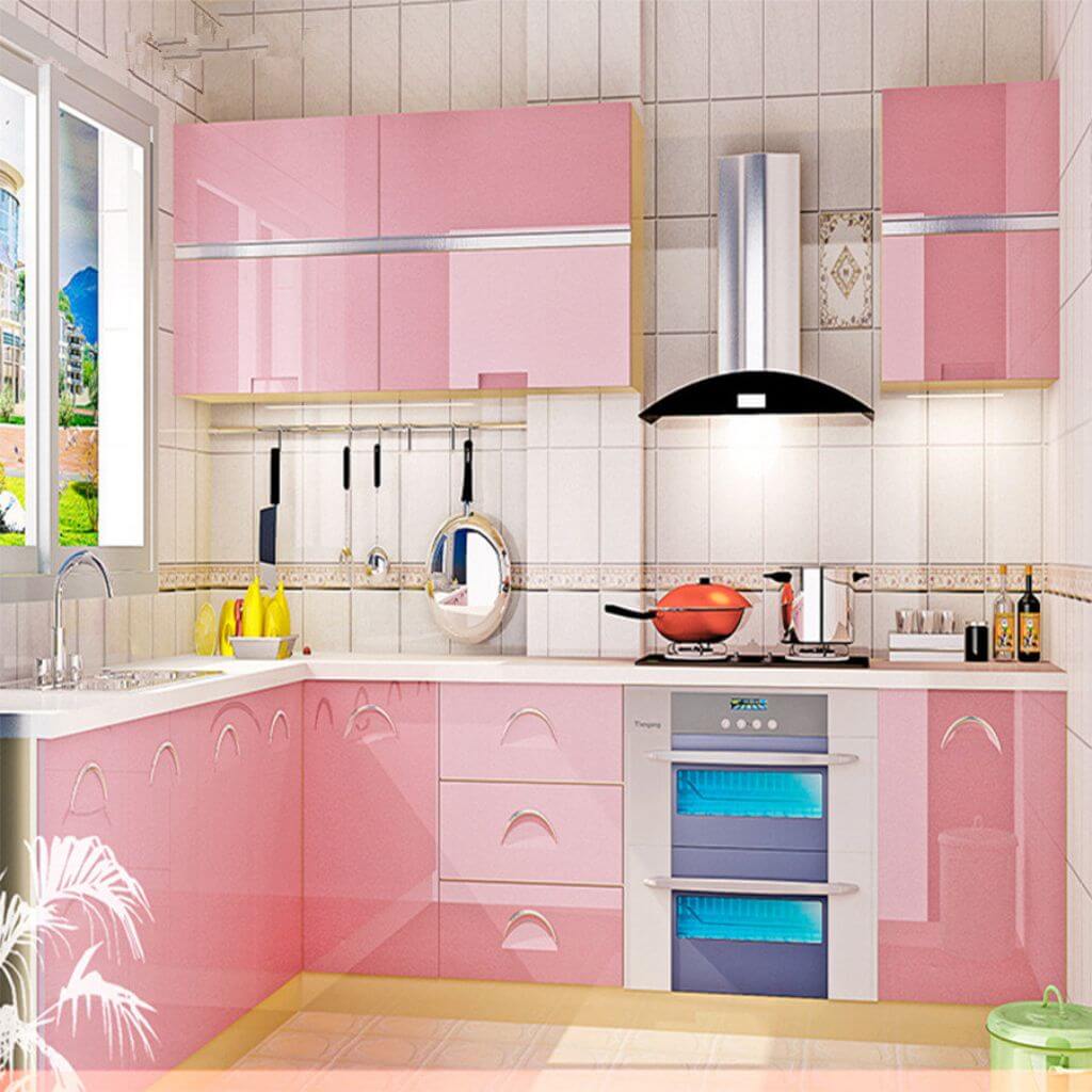 Кухня в розовых тонах: дизайн интерьера, 88 фото-идей