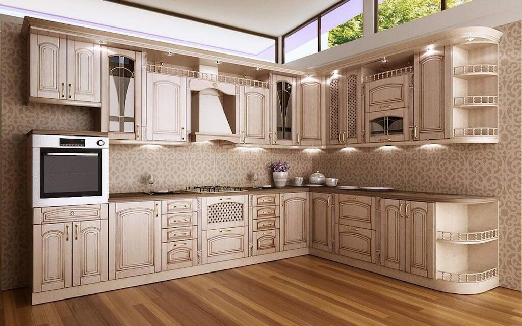 Деревянная кухня из массива в современном стиле: 135 фото-идей мебели, отделки и декора