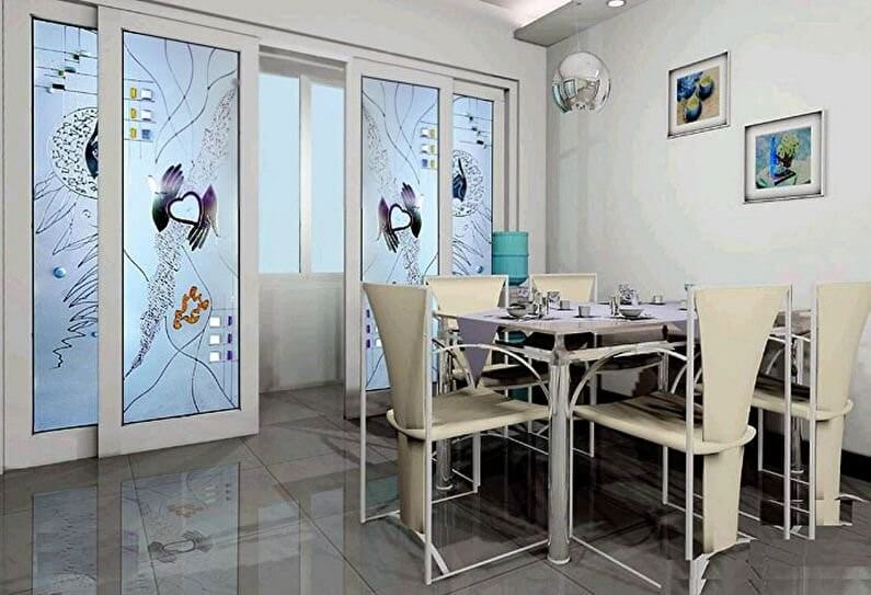 Раздвижные двери на кухню: купе, пенал, складные, маятниковые