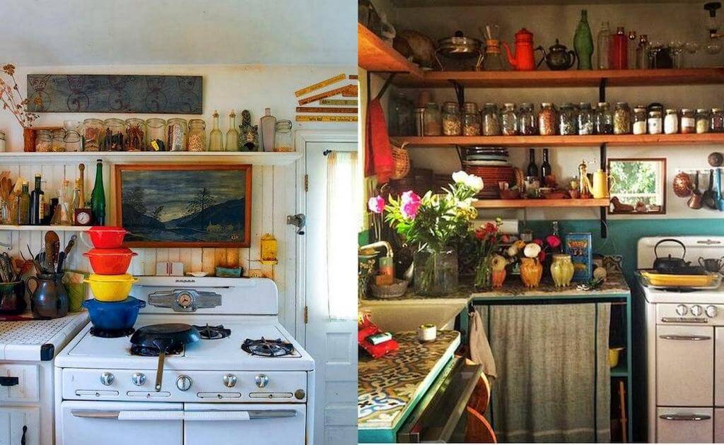 Интерьер кухни в стиле бохо-шик: это не бардак, это богема!