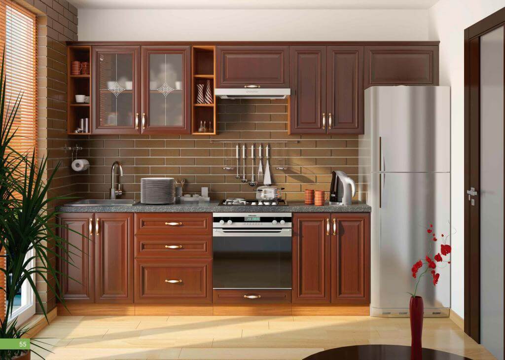 Кухни из шпона: выбор дизайна, изготовление и реставрация шпонированных МДФ фасадов, 55 фото