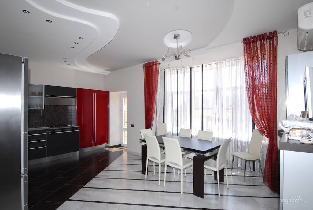 18 эффектных идей сочетания красного и черного цвета на кухне (+30 фото-примеров)