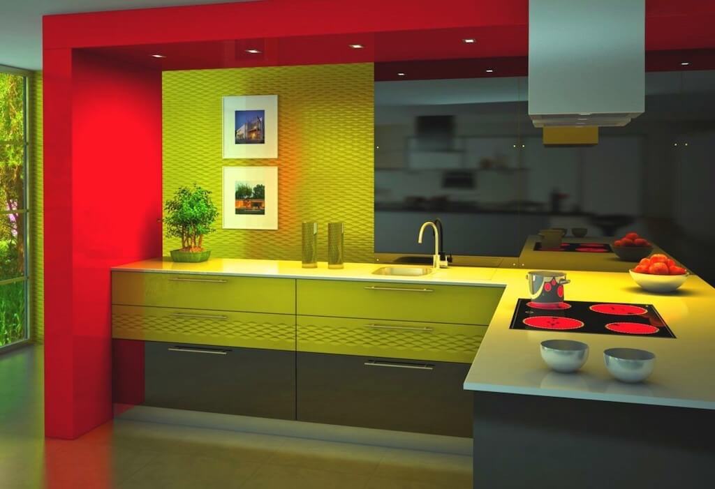 Ближе к природе: дизайн кухни в зеленых тонах