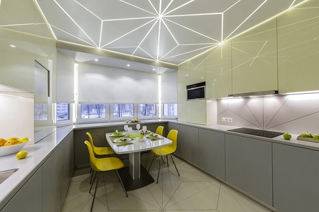 Лучшие варианты натяжных потолков на кухне и красивые фото для вдохновения