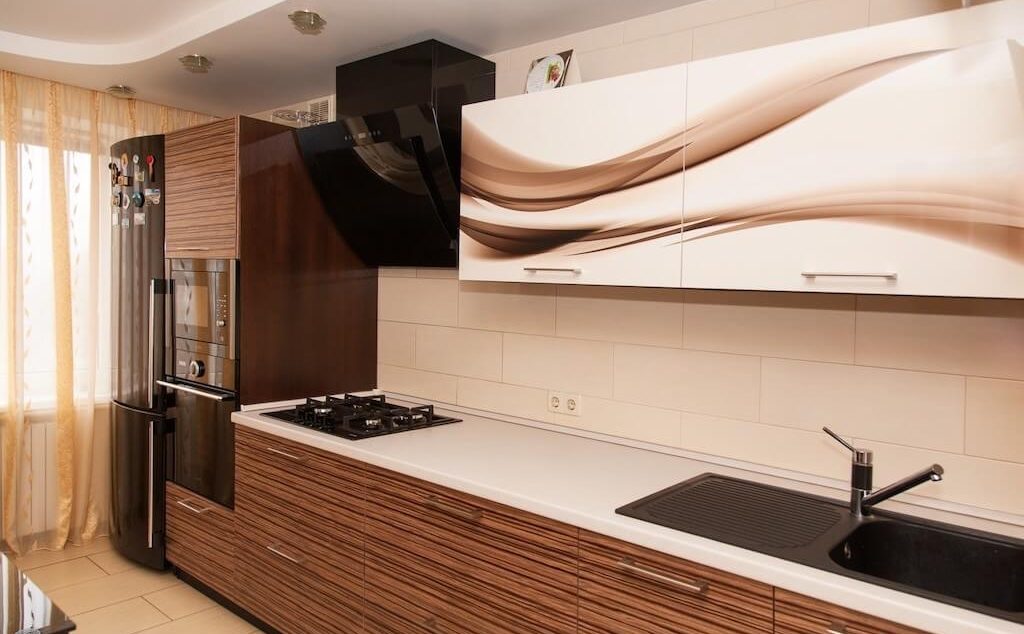 Кухни из шпона: выбор дизайна, изготовление и реставрация шпонированных МДФ фасадов, 55 фото