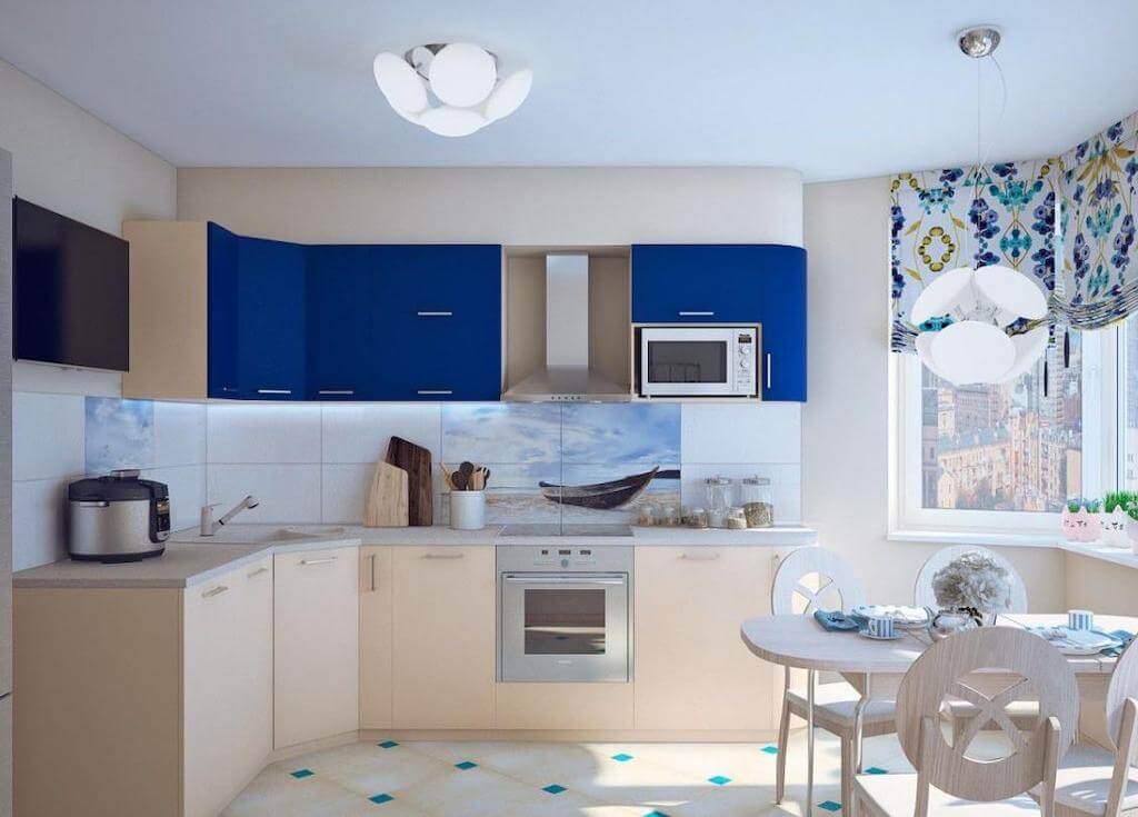 Стильная синяя кухня: шаги для создания идеального интерьера, 70 фото-примеров
