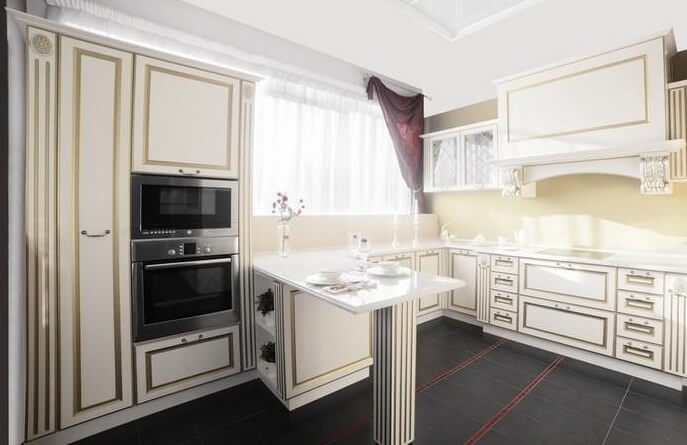 Угловая кухня с барной стойкой: выбор мебели, планировка и дизайн