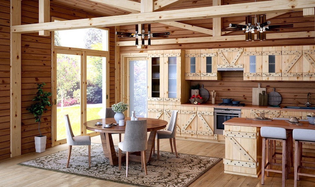 14 советов, как создать потрясающий дизайн кухни в деревянном доме (+80 фото реальных интерьеров)
