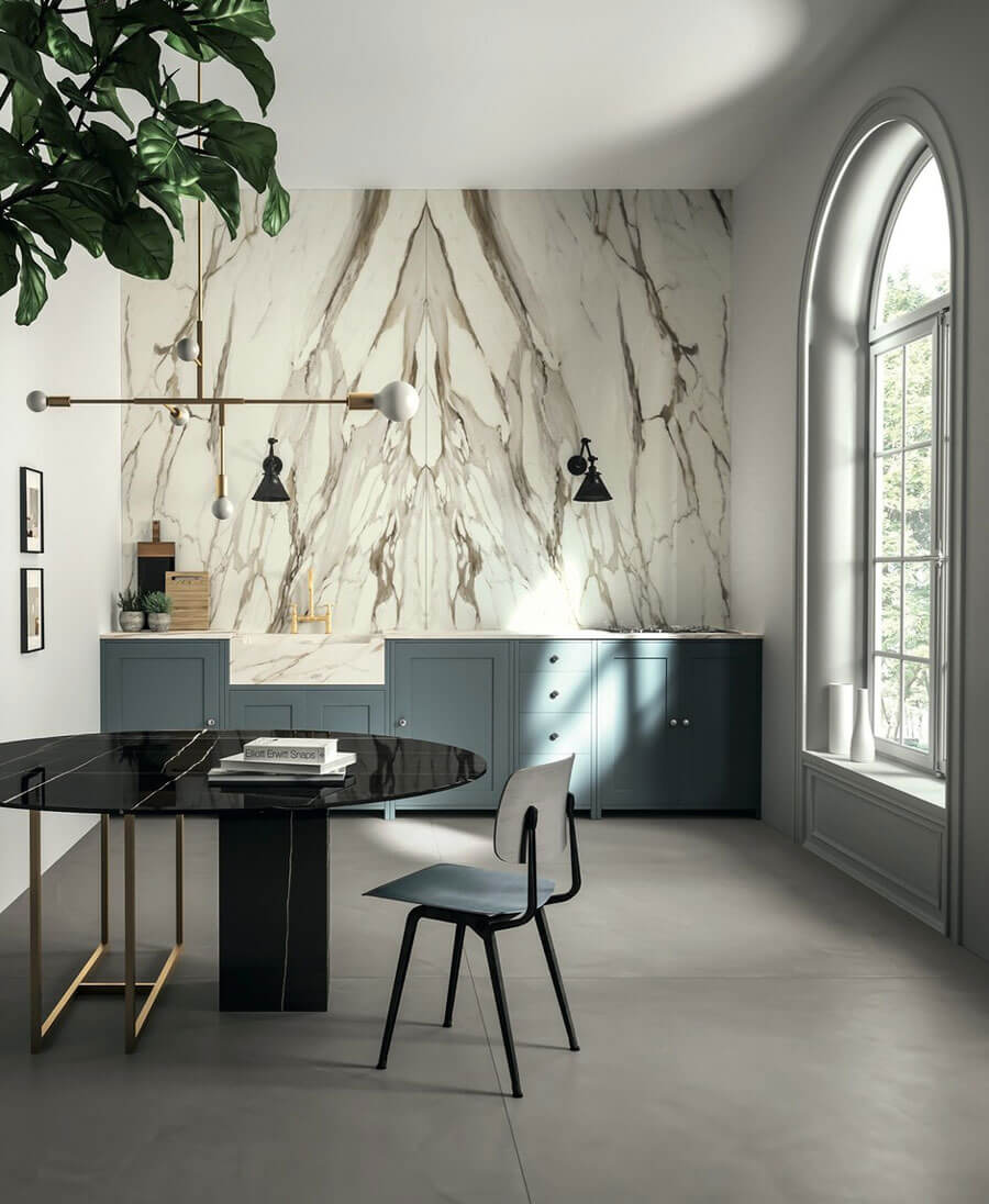 Мрамор на кухне: стильный дизайн и натуральная роскошь интерьера