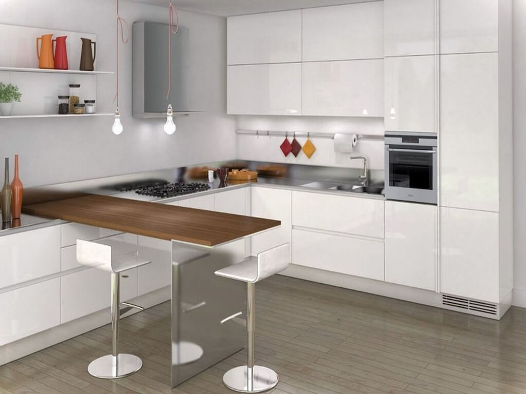 Угловая кухня с барной стойкой: выбор мебели, планировка и дизайн