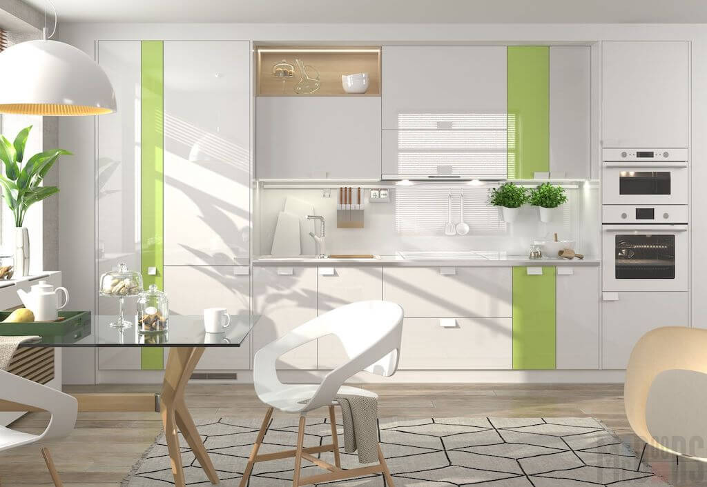 Белый мебельный гарнитур на кухне — дизайн, о котором можно мечтать!