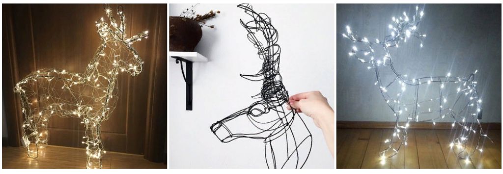 Как сделать светящиеся новогодние фигуры для улицы своими руками: мастер-класс с фото