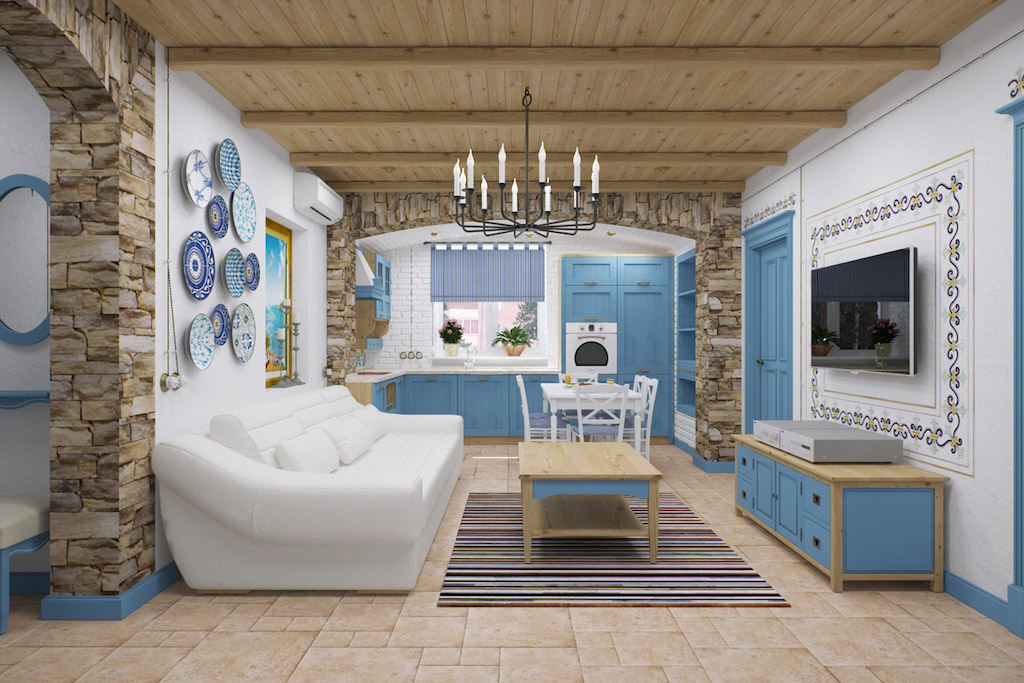 Запах моря и свежесть бриза даже в городе: кухня в средиземноморском стиле