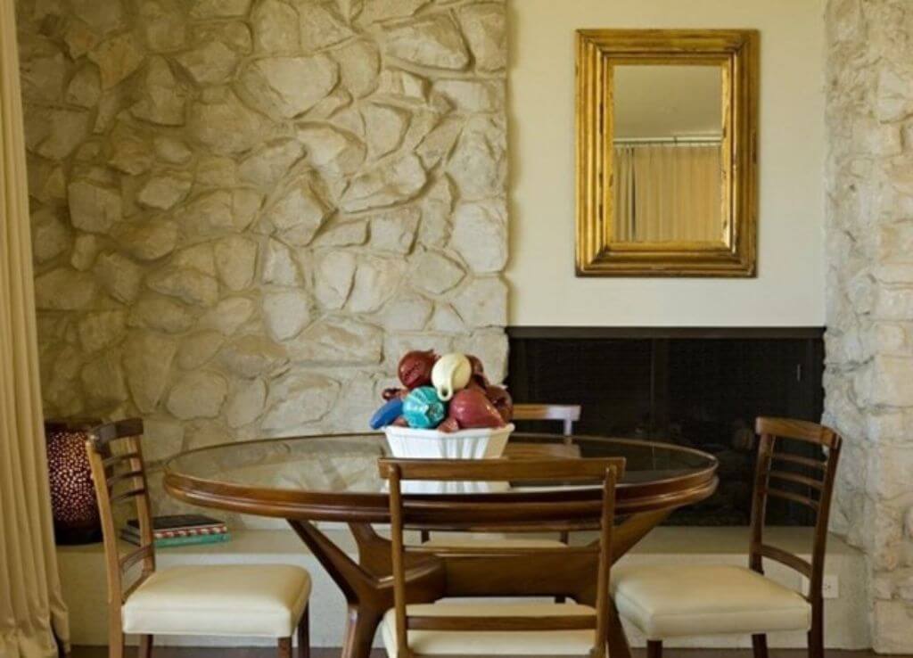 Отделка кухни декоративным камнем (искусственным и натуральным): дизайн интерьера, варианты и сочетания, фото