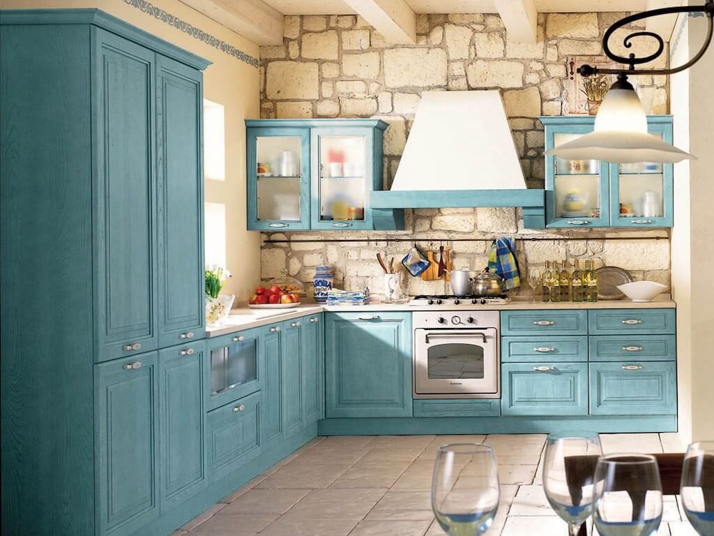 Стильная синяя кухня: шаги для создания идеального интерьера, 70 фото-примеров