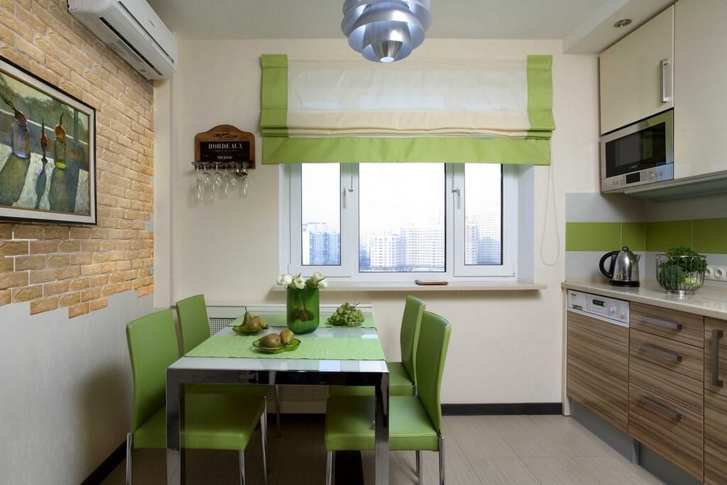 Идеальное оформление окна — римские шторы на кухне (70 фото в интерьере)