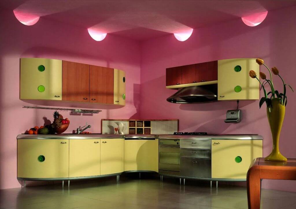 Кухня в розовых тонах: дизайн интерьера, 88 фото-идей