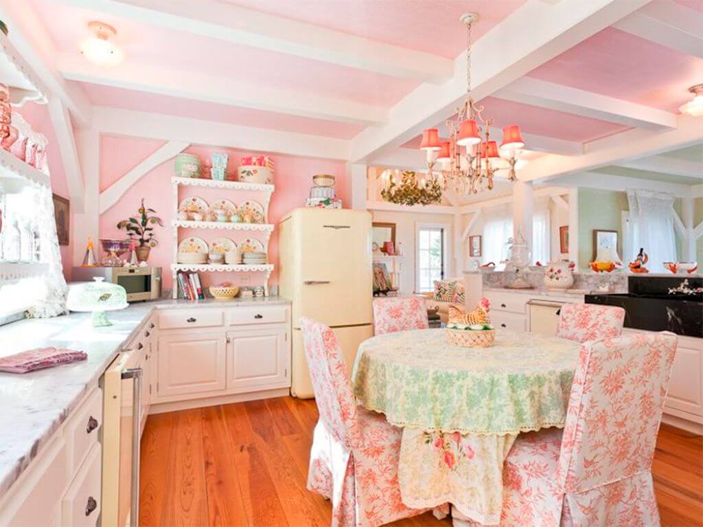 Кухня в розовых тонах: дизайн интерьера, 88 фото-идей