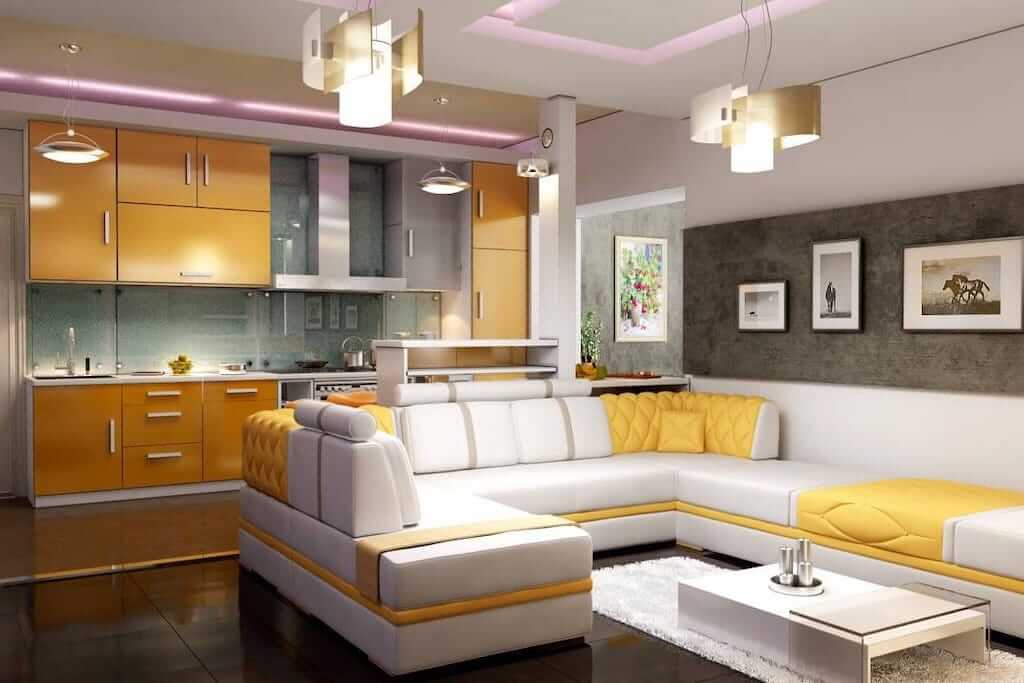 Дизайн кухни-студии: 60 фото интерьеров в малогабаритных квартирах и просторных частных домах