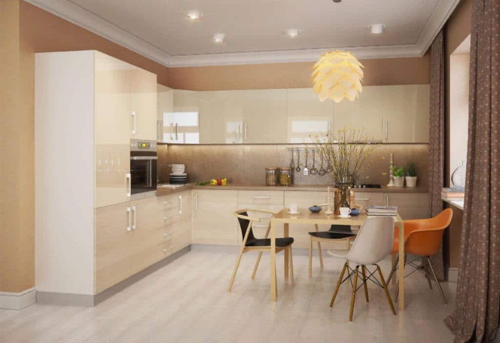 Кухня в бежевых тонах: дизайн интерьера, фото реальных объектов