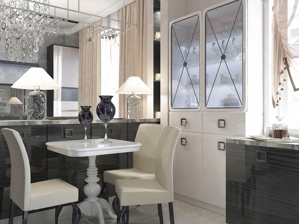 Геометрический шарм кухни в стиле арт-деко: руководство по дизайну (65 фото интерьеров)