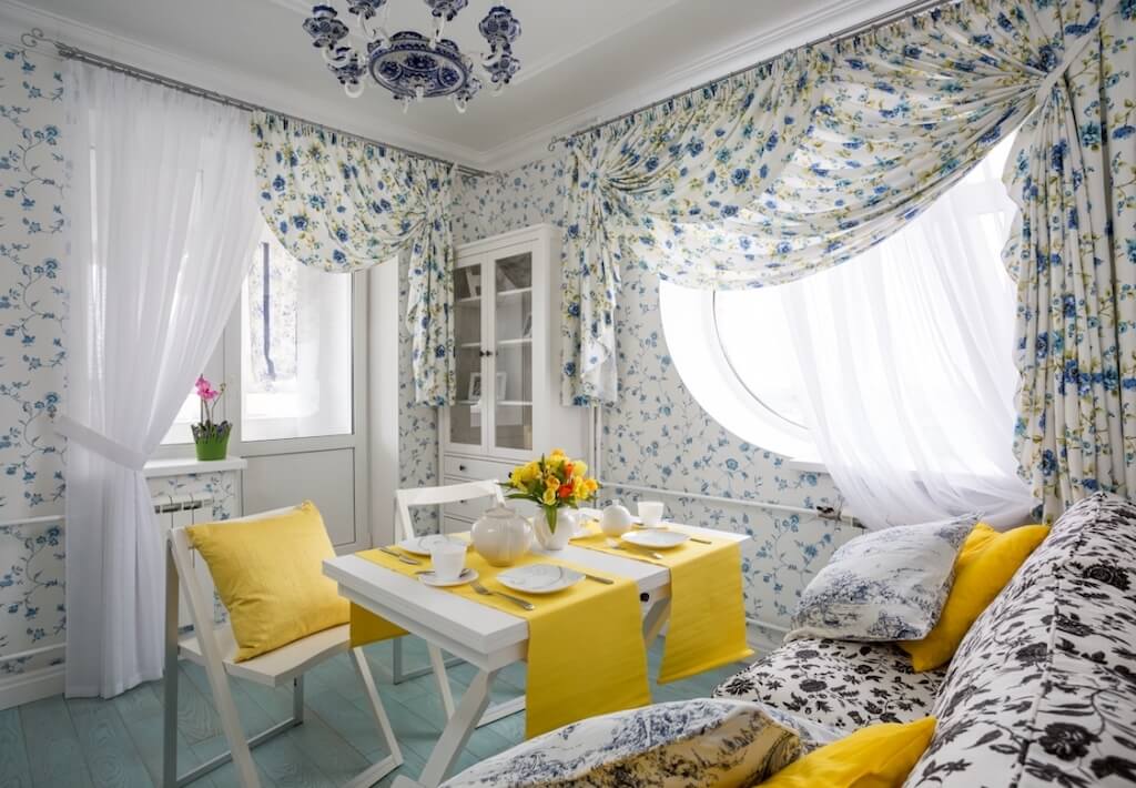 Дизайн кухни в стиле гжель в квартире и частном доме (114 фото интерьеров)