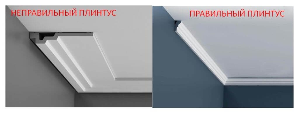 Виды потолочных плинтусов для натяжного потолка, и как приклеить самому (+фото-инструкции)