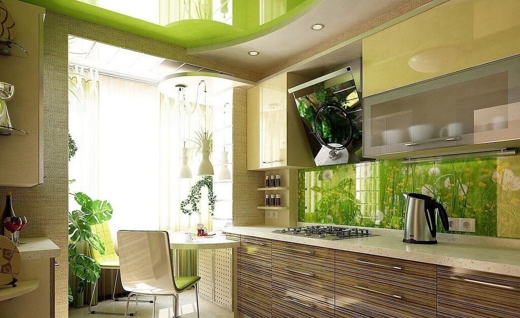 Ближе к природе: дизайн кухни в зеленых тонах