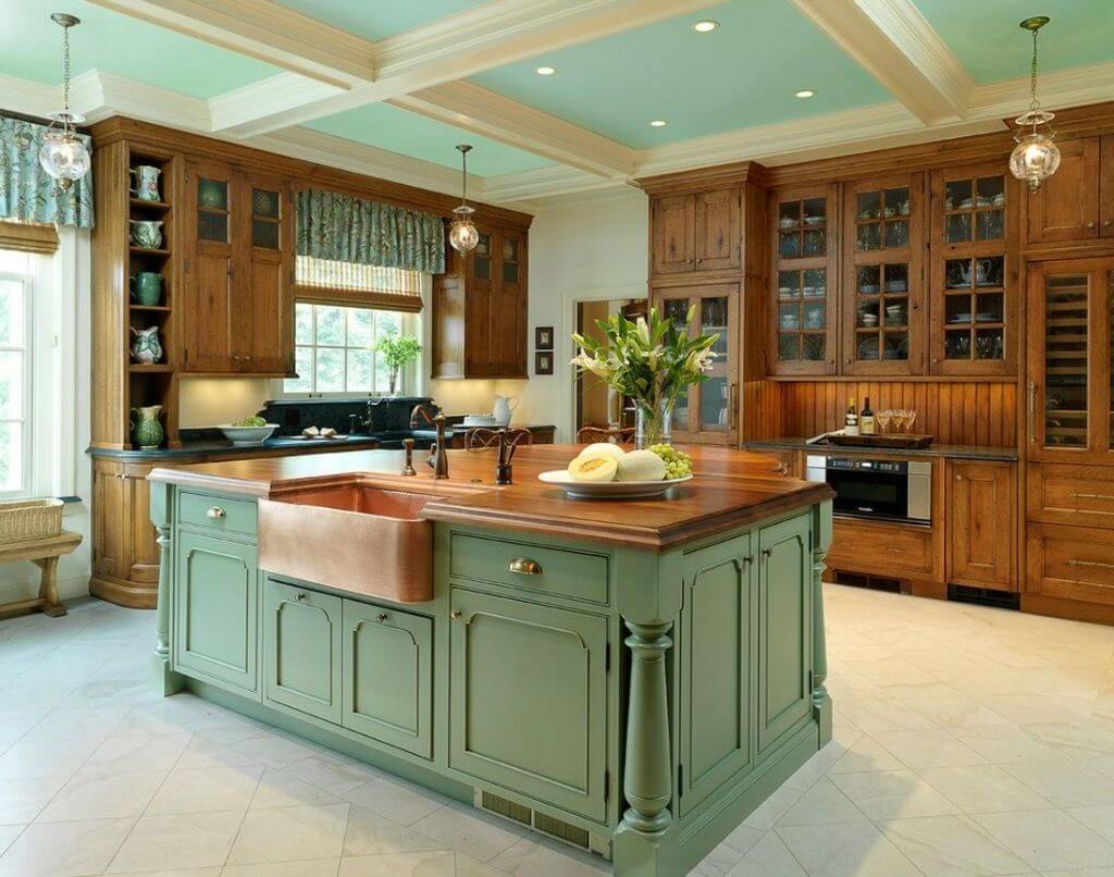 Стильно и смело: дизайн интерьера салатовой кухни (95 фото)