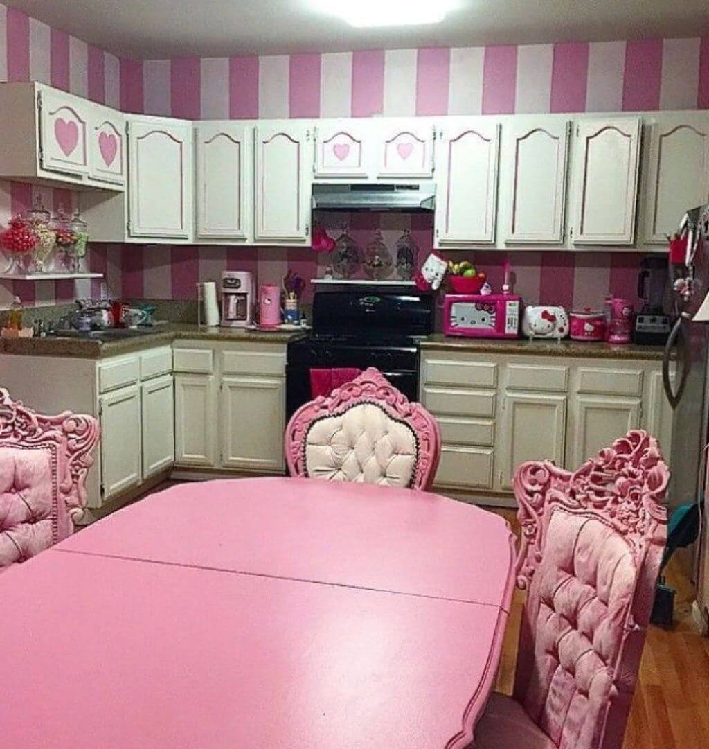 Кухня в розовых тонах: дизайн интерьера, 88 фото-идей