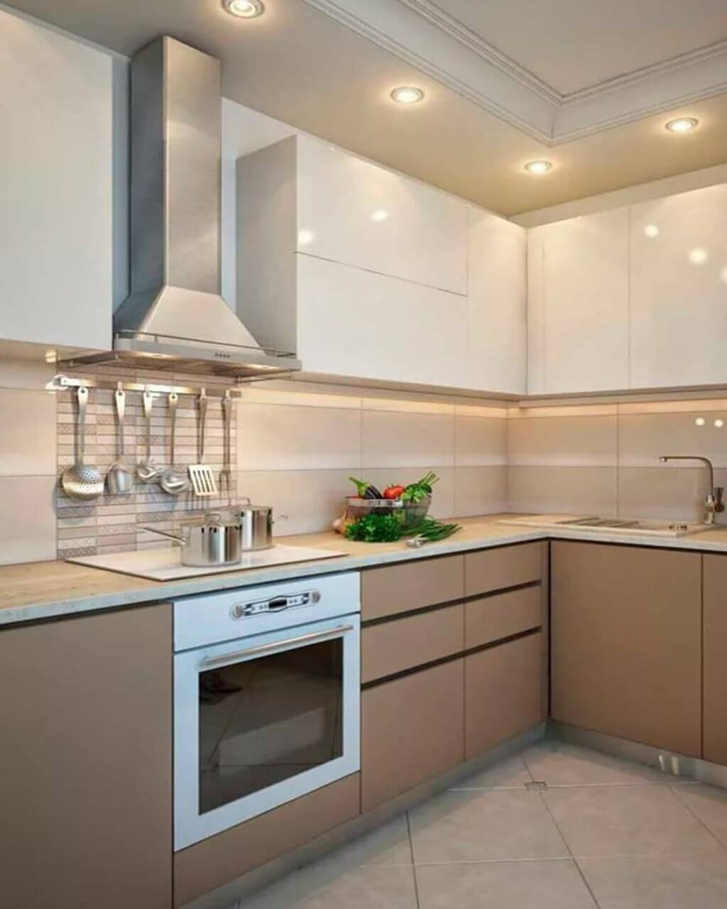 Кухня в бежевых тонах: дизайн интерьера, фото реальных объектов