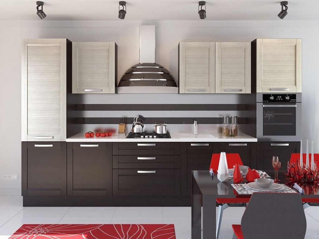 Кухни из шпона: выбор дизайна, изготовление и реставрация шпонированных МДФ фасадов, 55 фото